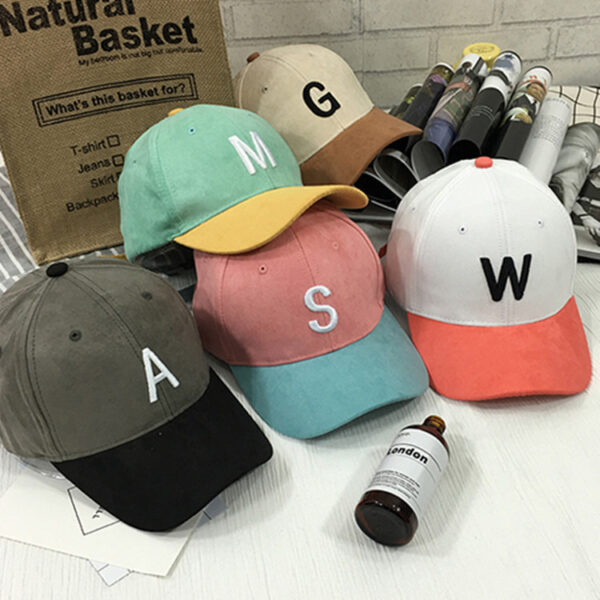 Korean Suede Fashion Letters Mens And Womens Hip Hop Baseball Cap Sun Visor Cap