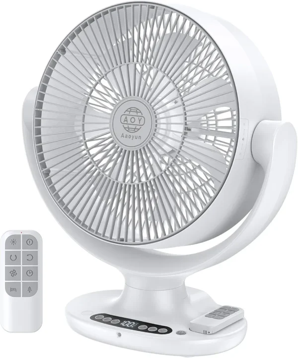 AOY D6 Rechargeable Table Fan with Remote